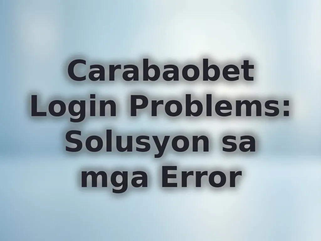 Solusyon sa login errors