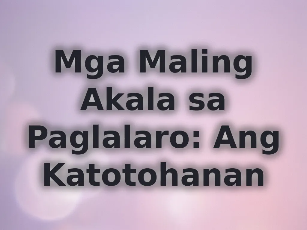 Mga mito sa gambling